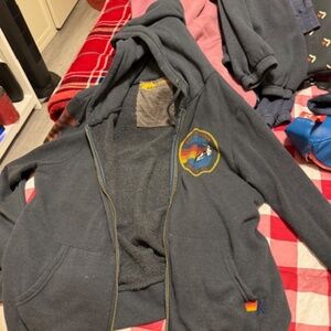 Charcoal Venice Aviator Nation zip up hoodie  Size large